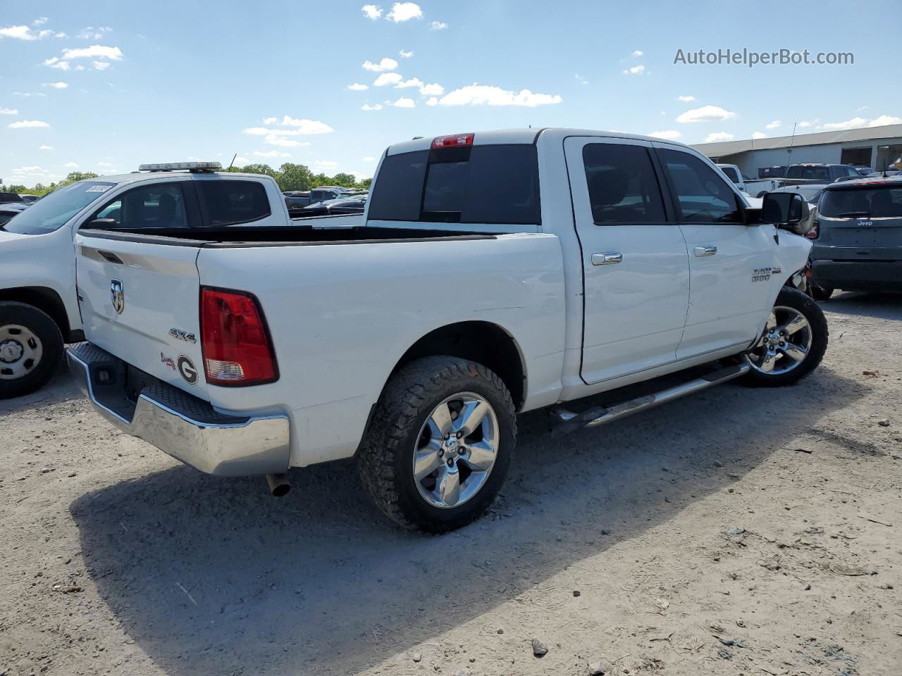 2014 Ram 1500 Slt White vin: 1C6RR7LT4ES377994