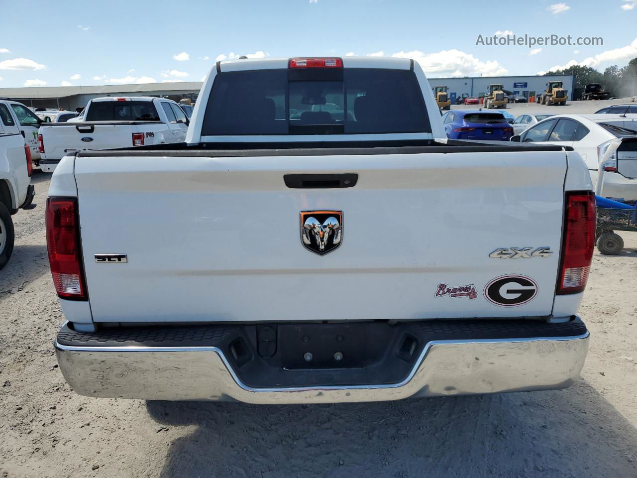 2014 Ram 1500 Slt White vin: 1C6RR7LT4ES377994