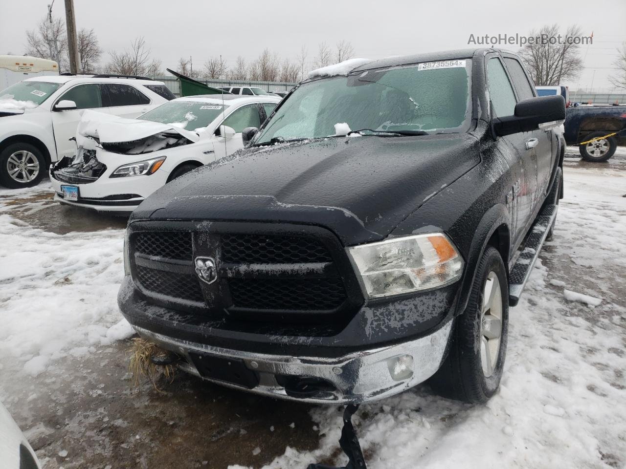 2015 Ram 1500 Slt Черный vin: 1C6RR7LT4FS626442