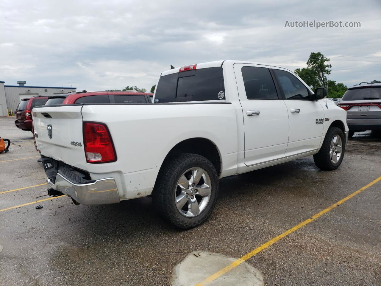 2014 Ram 1500 Slt White vin: 1C6RR7LT6ES106919