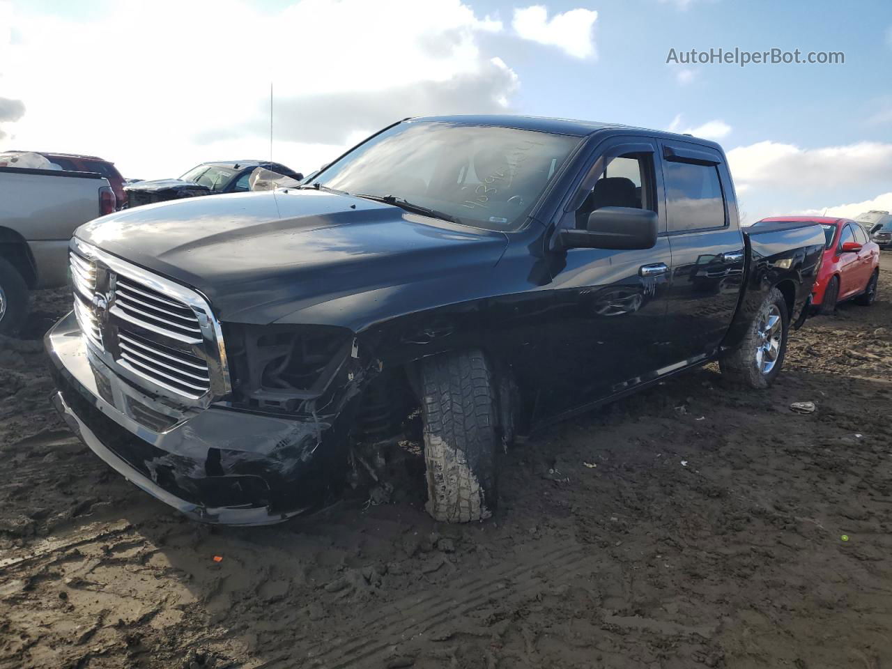 2014 Ram 1500 Slt Черный vin: 1C6RR7LT7ES175828