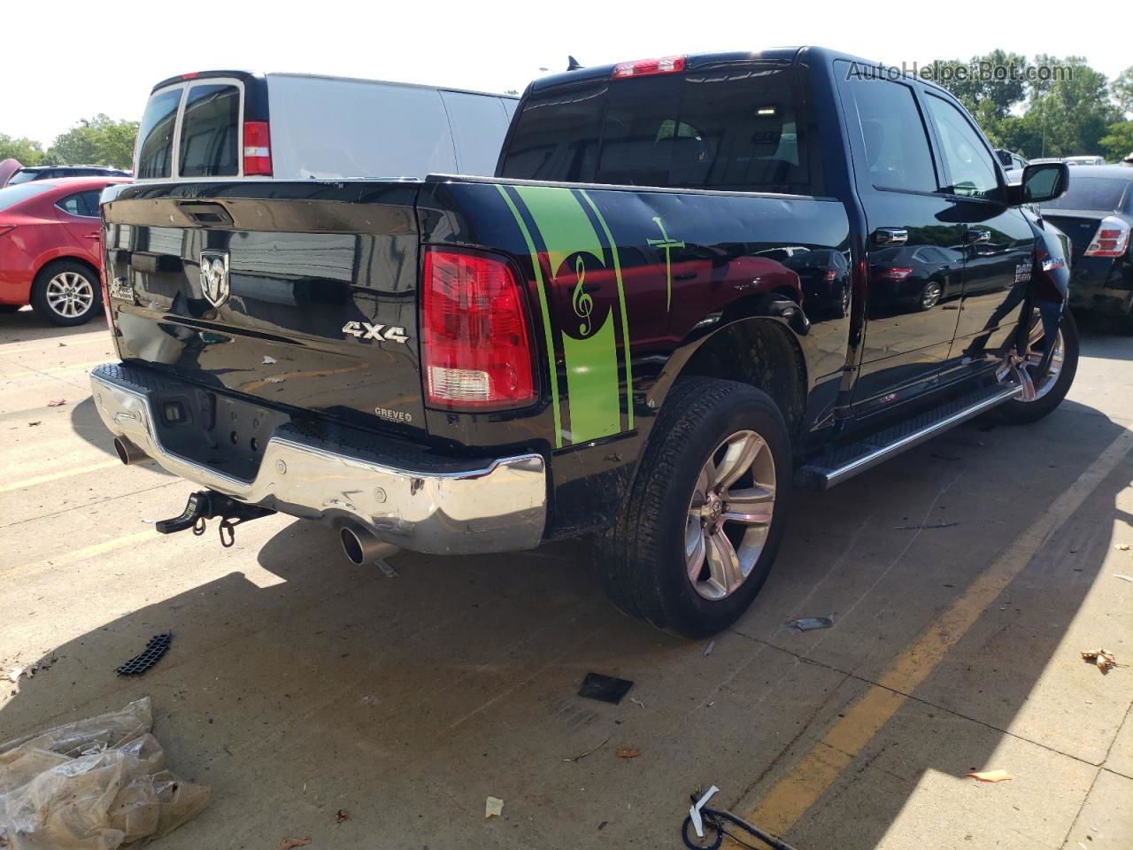 2014 Ram 1500 Slt Черный vin: 1C6RR7LT8ES276960