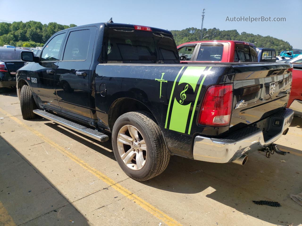 2014 Ram 1500 Slt Black vin: 1C6RR7LT8ES276960