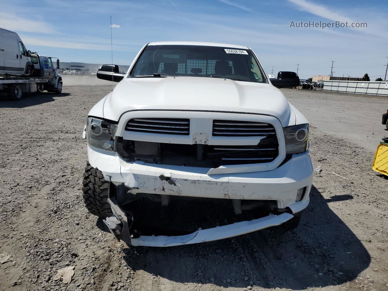 2014 Ram 1500 Sport White vin: 1C6RR7MT0ES392619