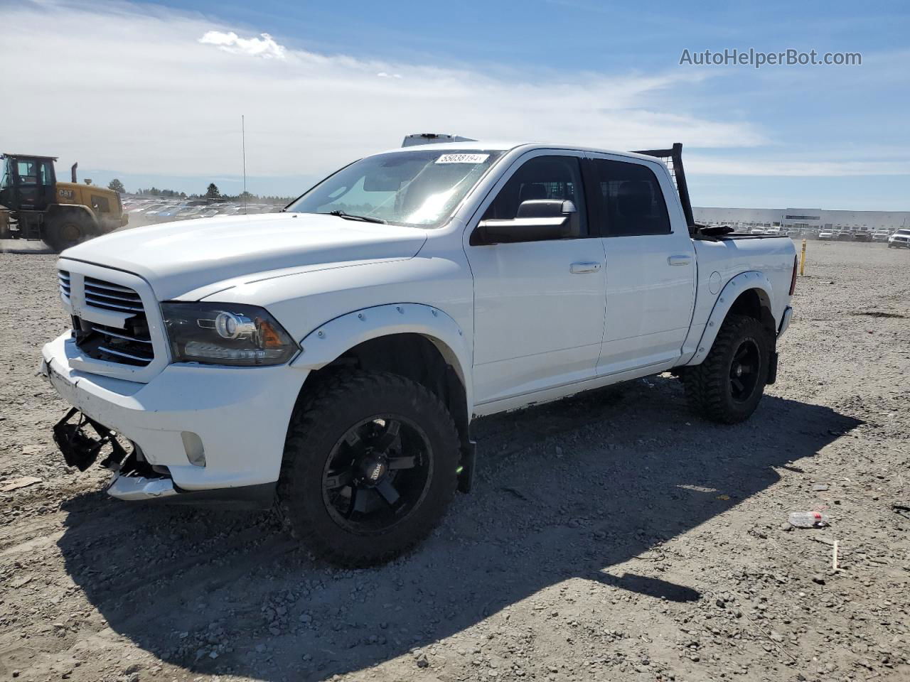 2014 Ram 1500 Sport White vin: 1C6RR7MT0ES392619