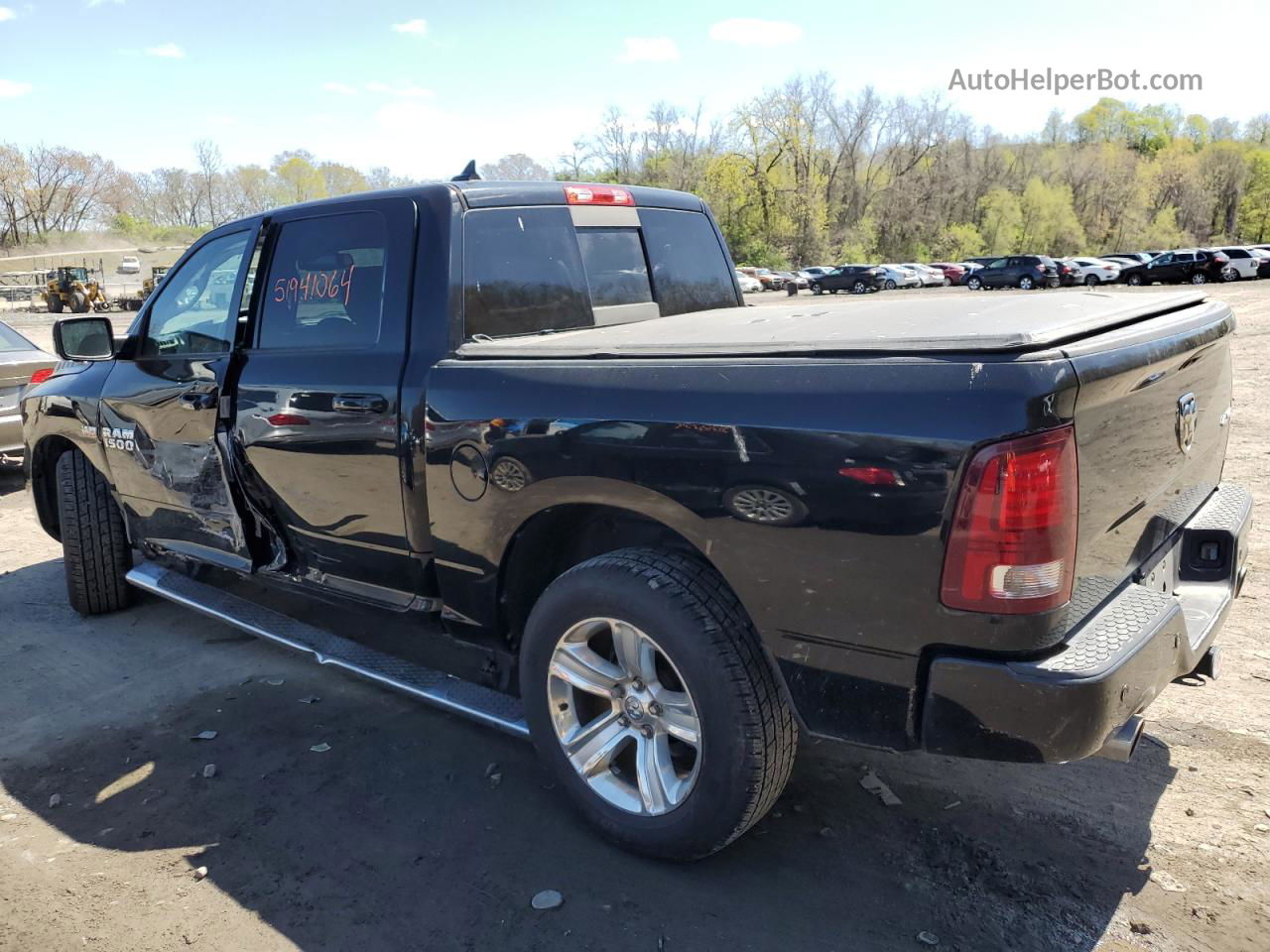 2015 Ram 1500 Sport Черный vin: 1C6RR7MT3FS557094