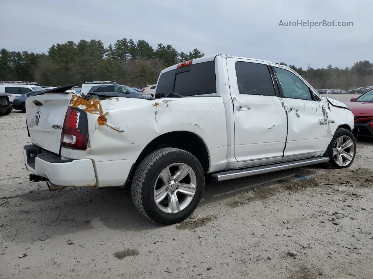 2015 Ram 1500 Sport White vin: 1C6RR7MT3FS624695