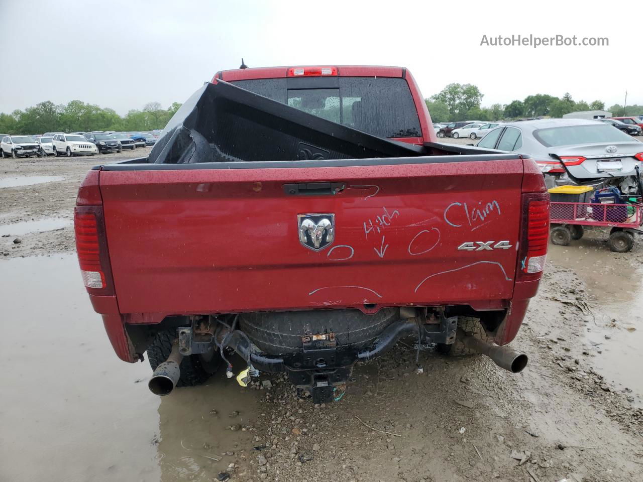 2014 Ram 1500 Sport Maroon vin: 1C6RR7MT8ES106712