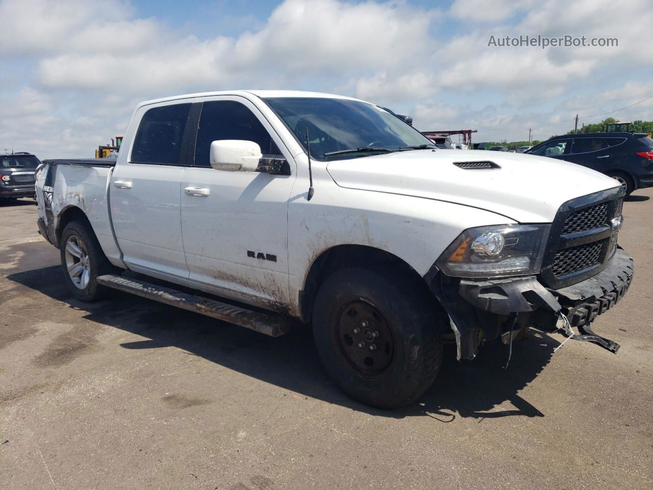 2015 Ram 1500 Sport White vin: 1C6RR7MT8FS509879