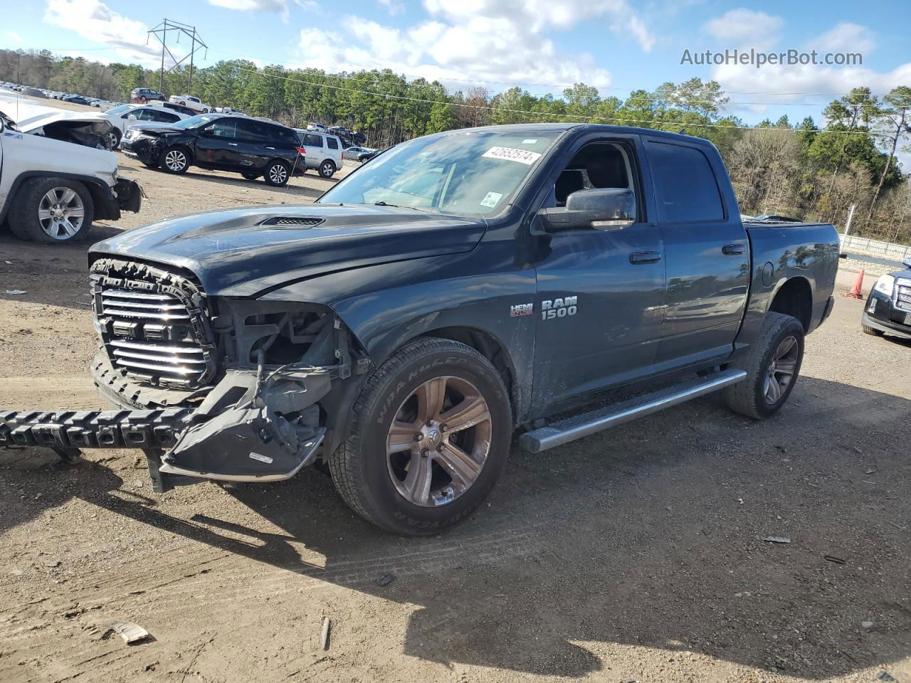 2015 Ram 1500 Sport Черный vin: 1C6RR7MT8FS653495