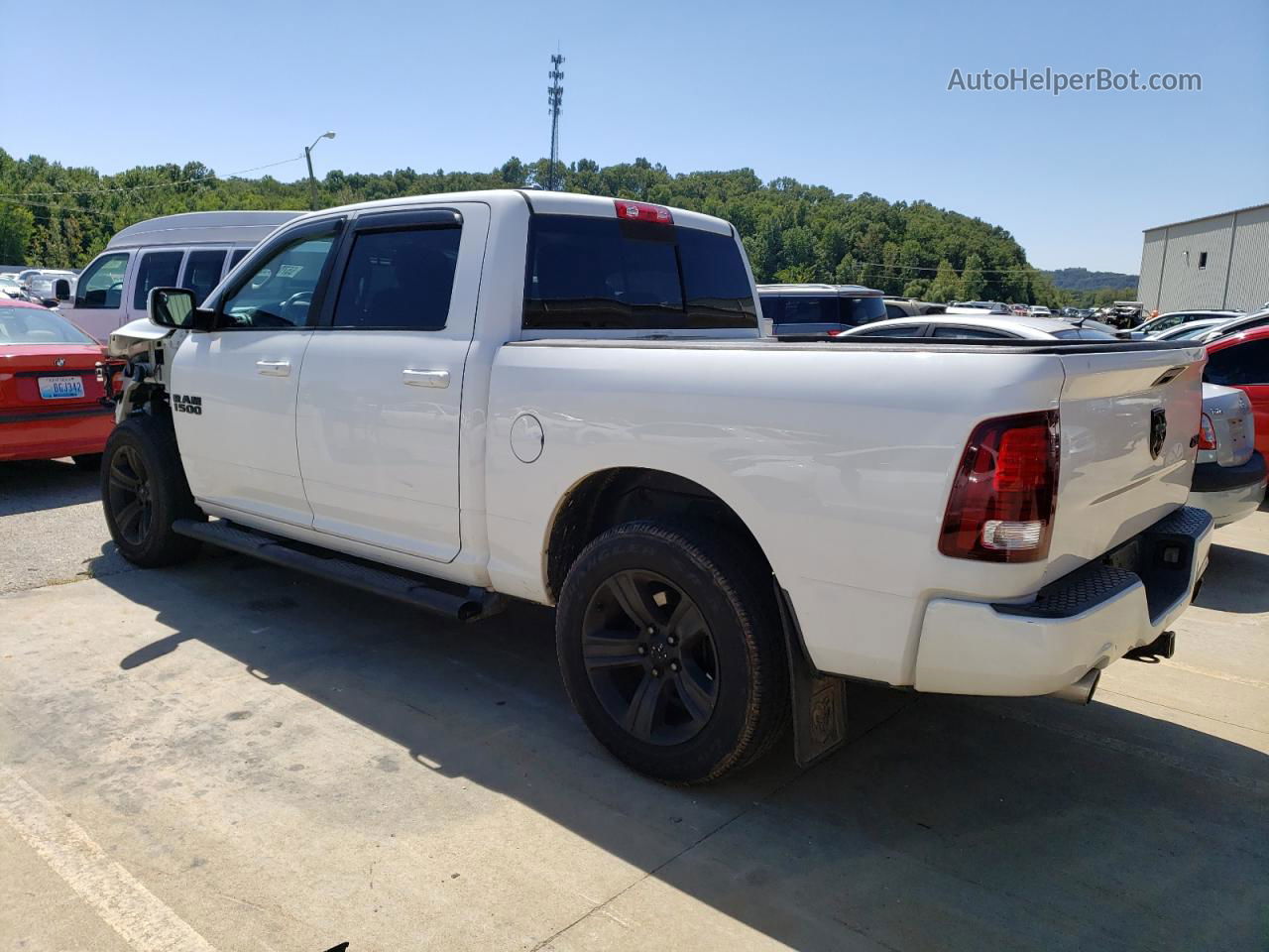 2014 Ram 1500 Sport White vin: 1C6RR7MT9ES143395