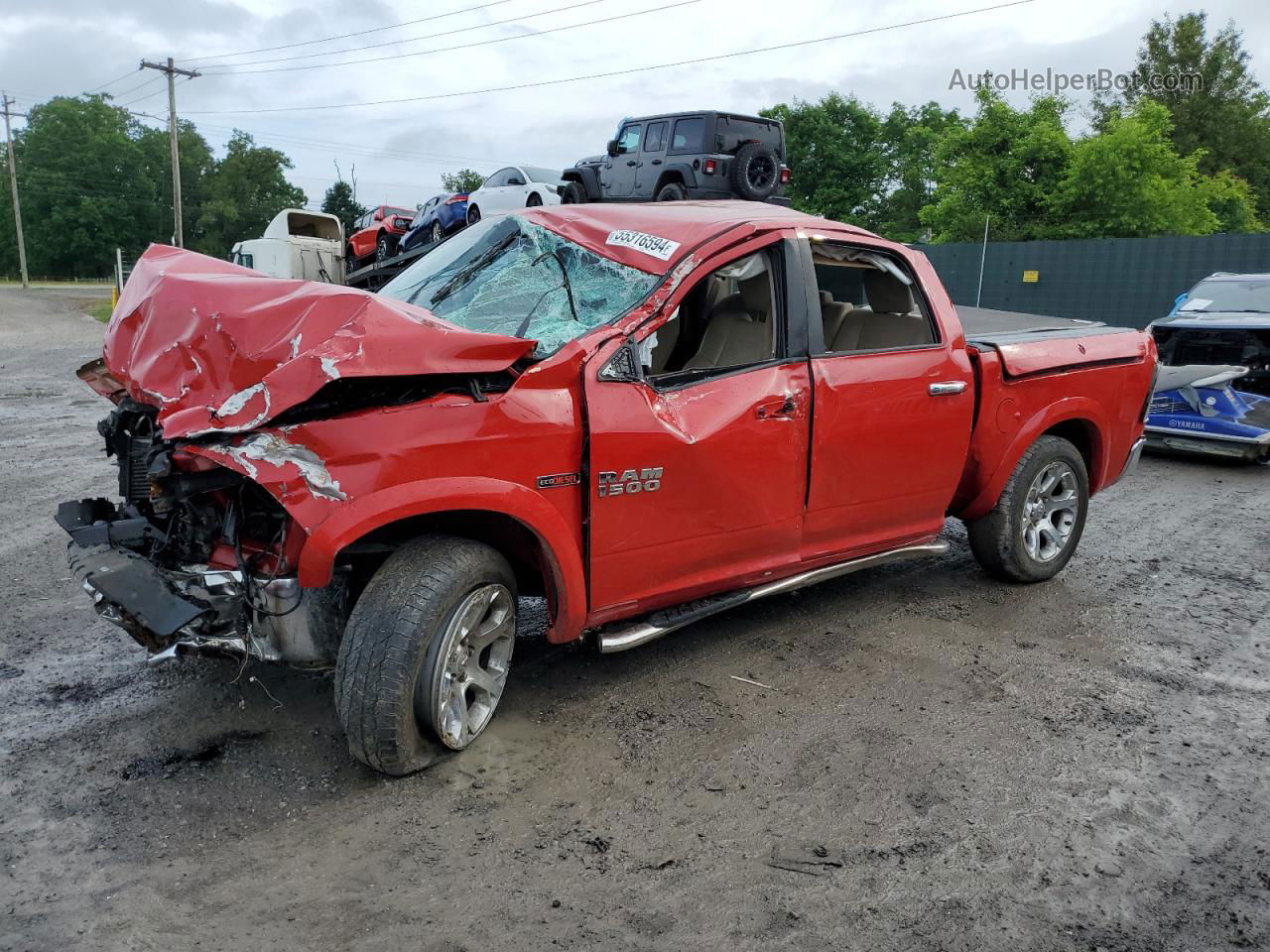 2015 Ram 1500 Laramie Red vin: 1C6RR7NM6FS539020