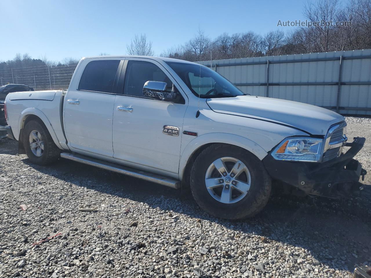 2014 Ram 1500 Longhorn White vin: 1C6RR7PM3ES376418