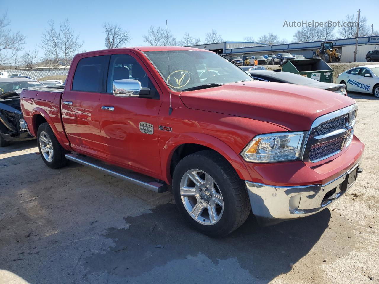 2015 Ram 1500 Longhorn Красный vin: 1C6RR7PM5FS605764