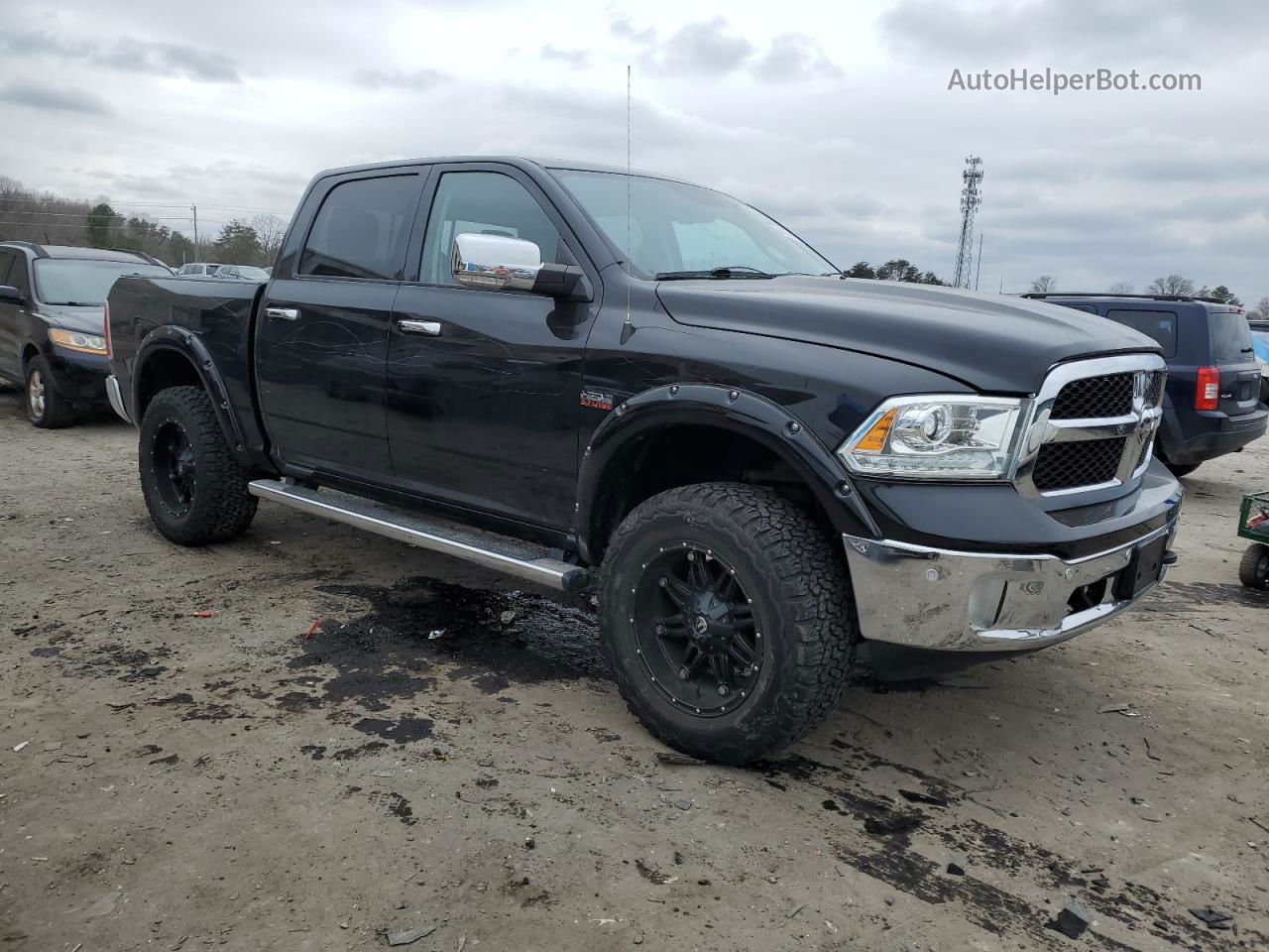 2015 Ram 1500 Longhorn Black vin: 1C6RR7PT2FS645517