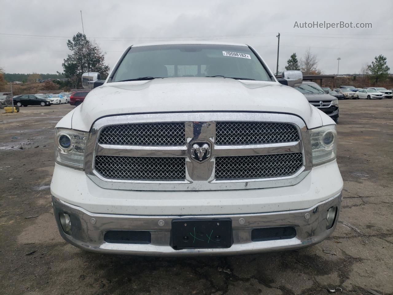 2014 Ram 1500 Longhorn White vin: 1C6RR7PT6ES311599