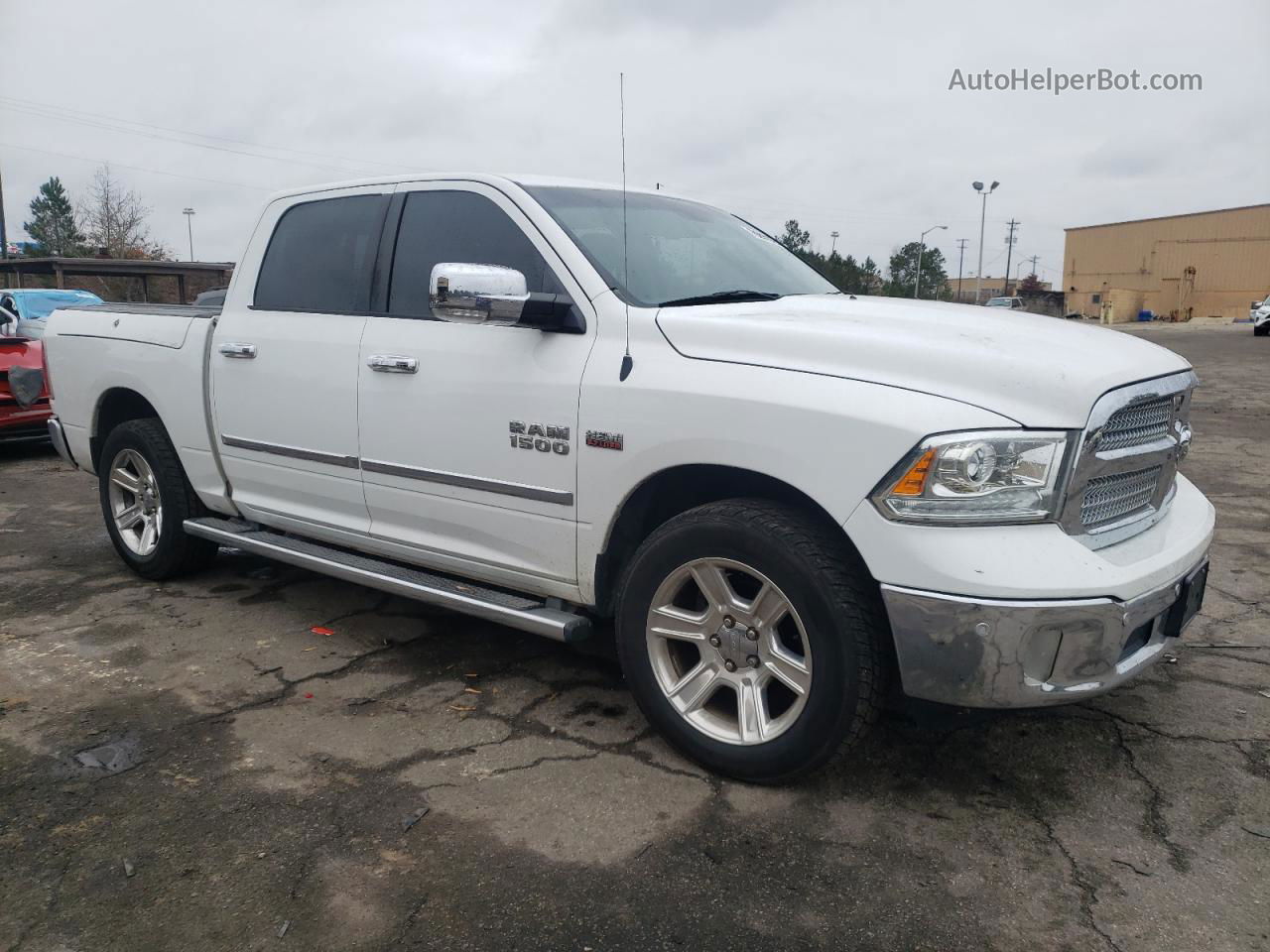 2014 Ram 1500 Longhorn White vin: 1C6RR7PT6ES311599