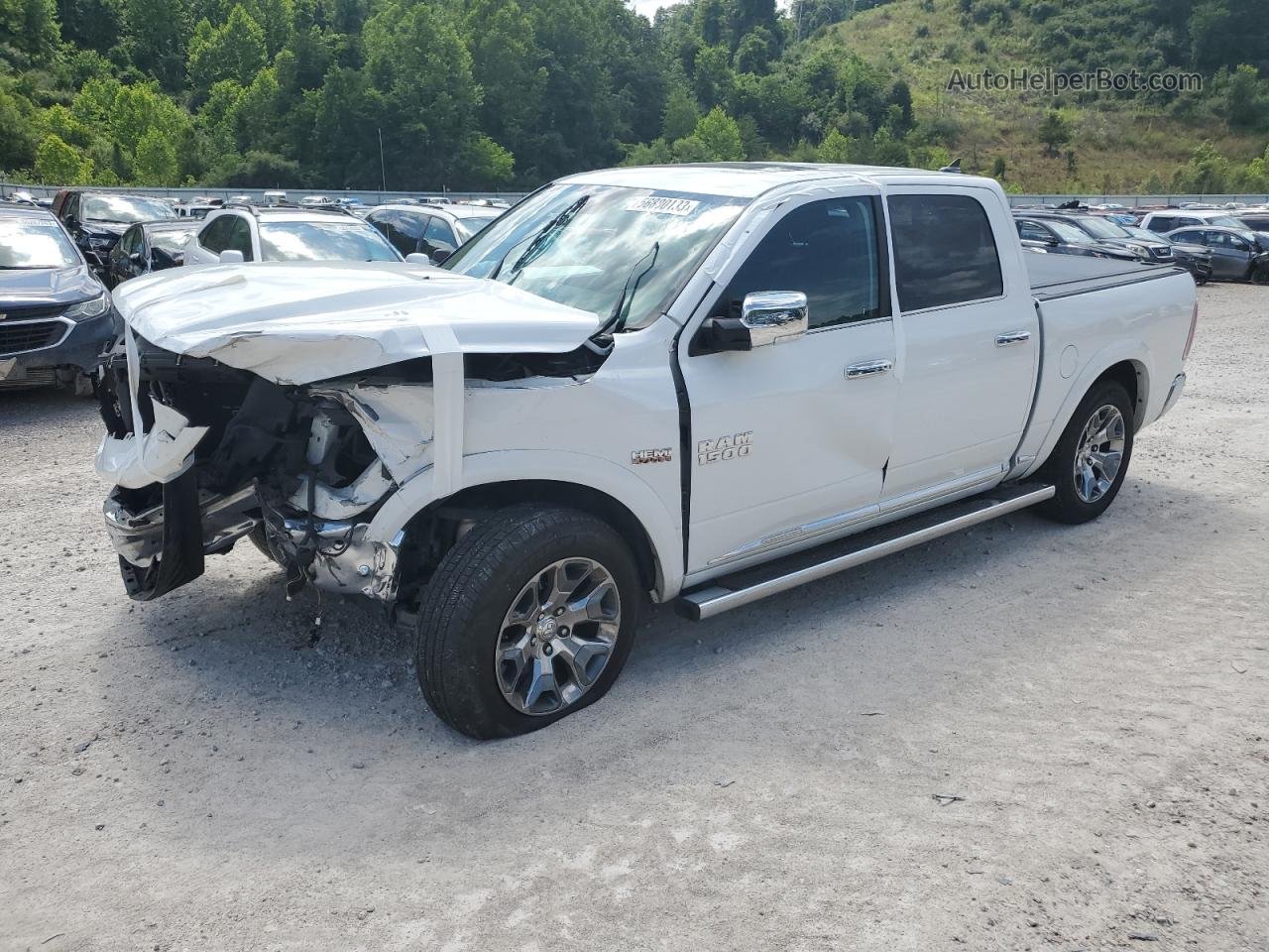 2017 Ram 1500 Longhorn White vin: 1C6RR7PT9HS647932