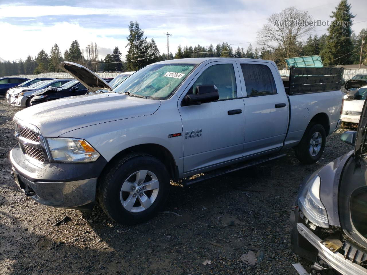 2014 Ram 1500 St Серебряный vin: 1C6RR7SM9ES376513