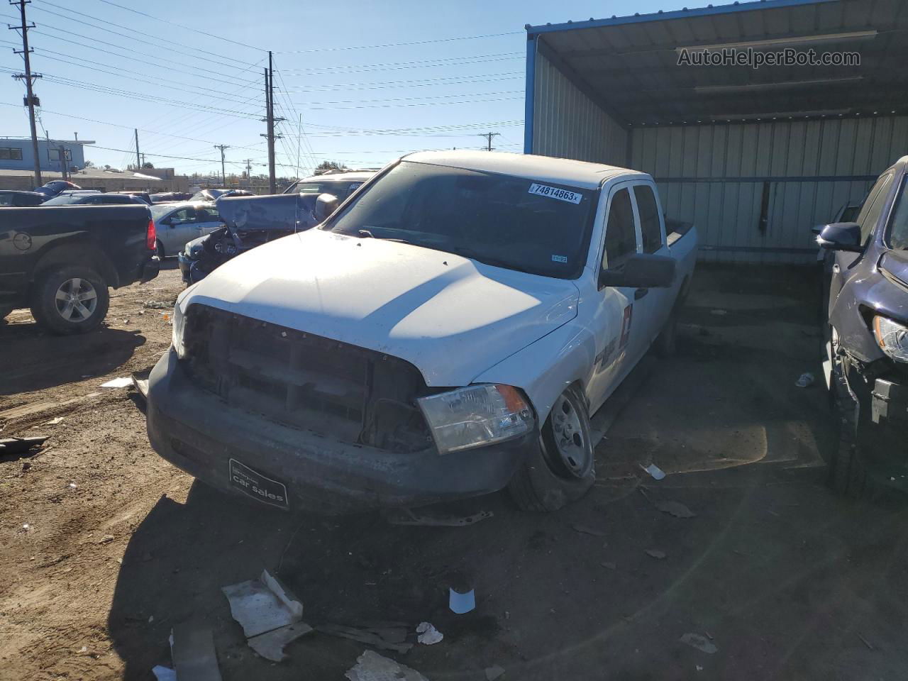 2019 Ram 1500 Classic Tradesman White vin: 1C6RR7ST3KS663672