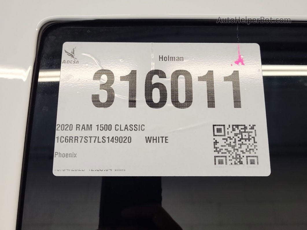 2020 Ram 1500 Classic Tradesman Unknown vin: 1C6RR7ST7LS149020