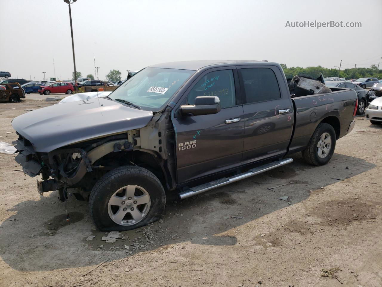 2014 Ram 1500 Slt Gray vin: 1C6RR7TM2ES446349