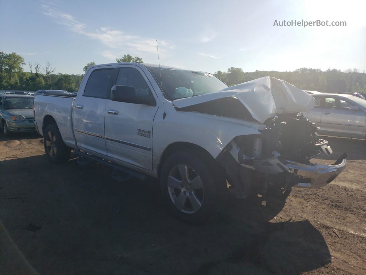 2015 Ram 1500 Slt White vin: 1C6RR7TT1FS636023