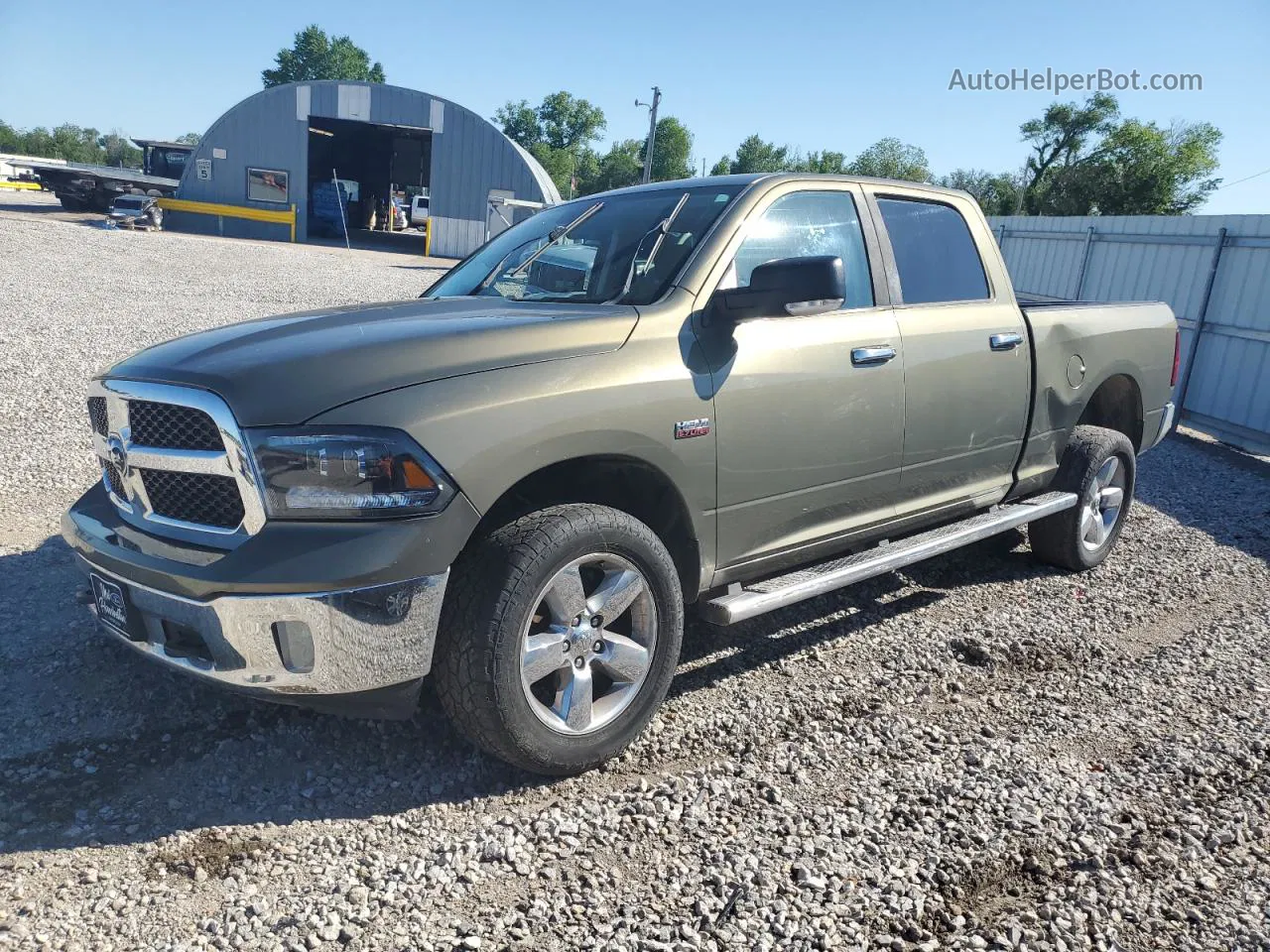 2014 Ram 1500 Slt Green vin: 1C6RR7TT4ES451432