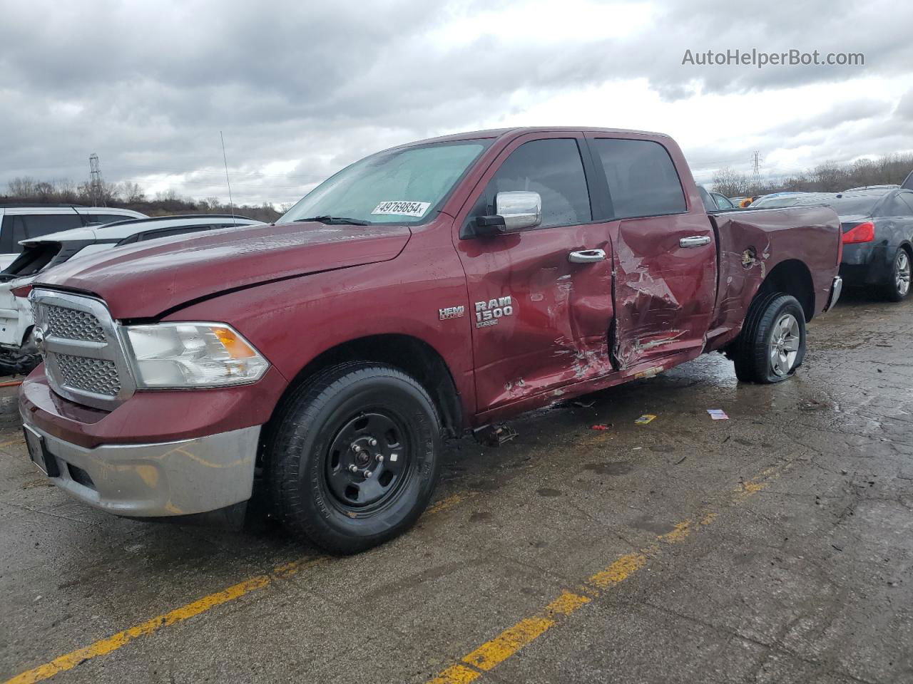 2020 Ram 1500 Classic Slt Burgundy vin: 1C6RR7TT7LS124827