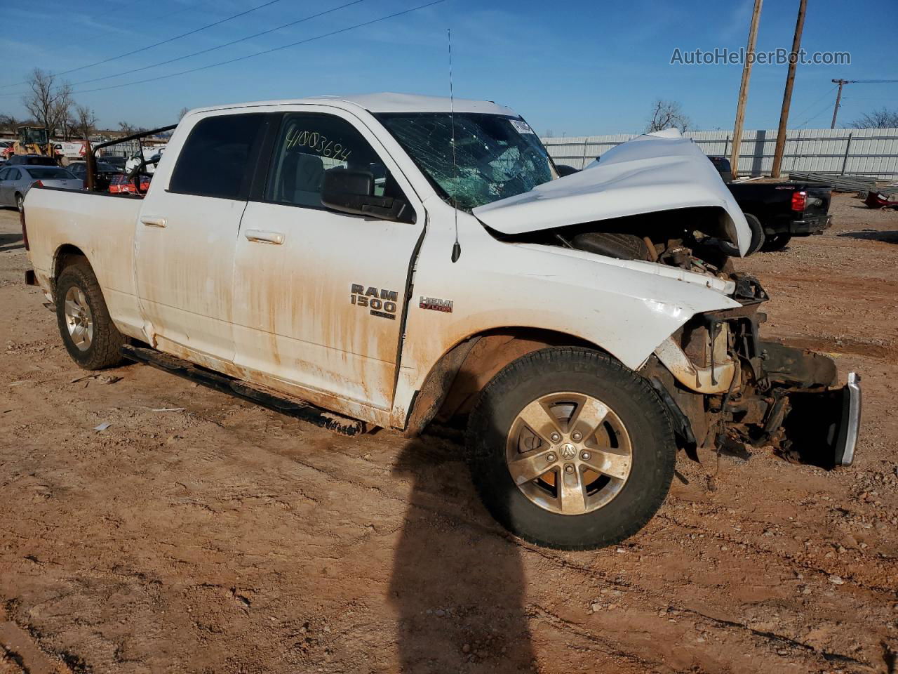 2019 Ram 1500 Classic Slt White vin: 1C6RR7TT8KS624932