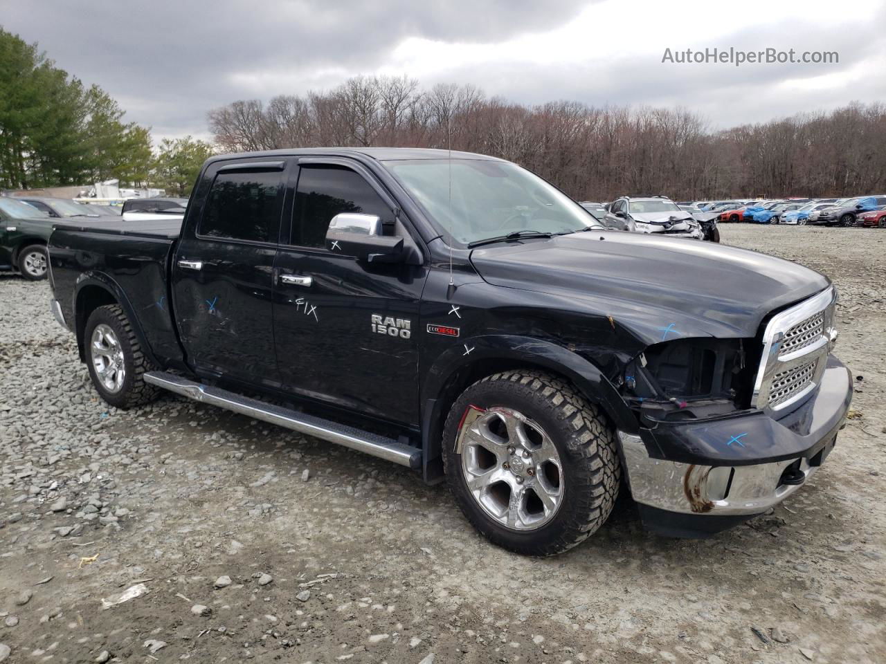 2015 Ram 1500 Laramie Black vin: 1C6RR7VM2FS754376