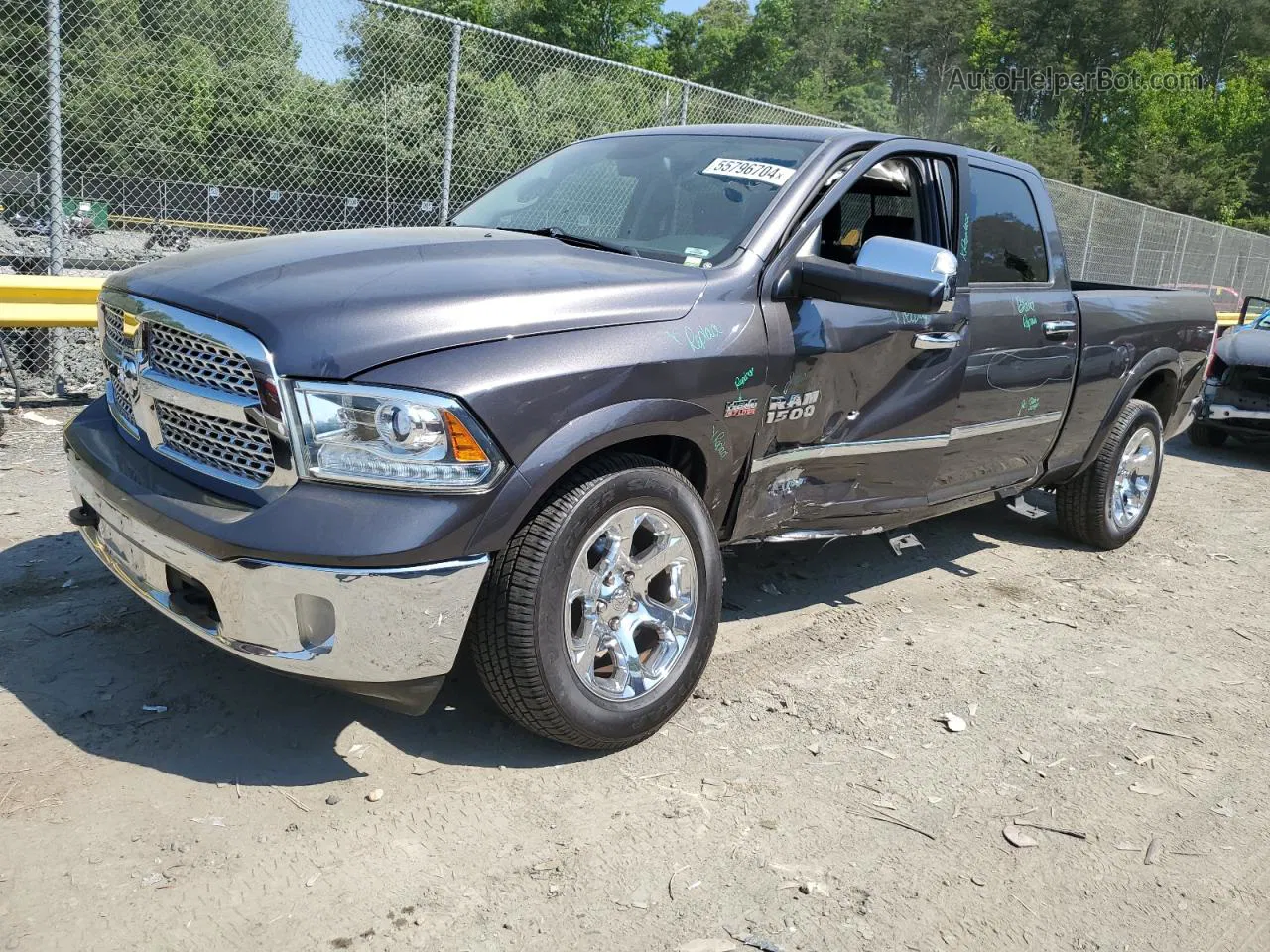 2014 Ram 1500 Laramie Gray vin: 1C6RR7VT3ES450950