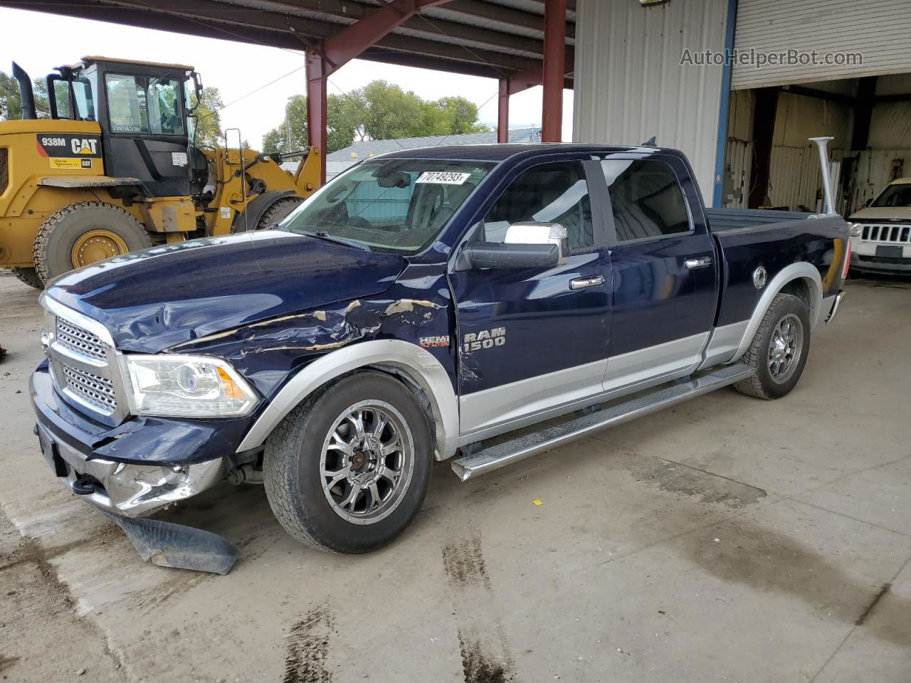 2014 Ram 1500 Laramie Синий vin: 1C6RR7VT5ES335198