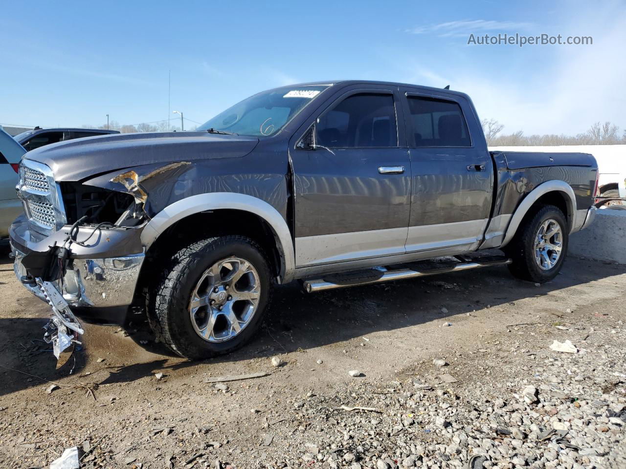 2014 Ram 1500 Laramie Gray vin: 1C6RR7VT5ES343205