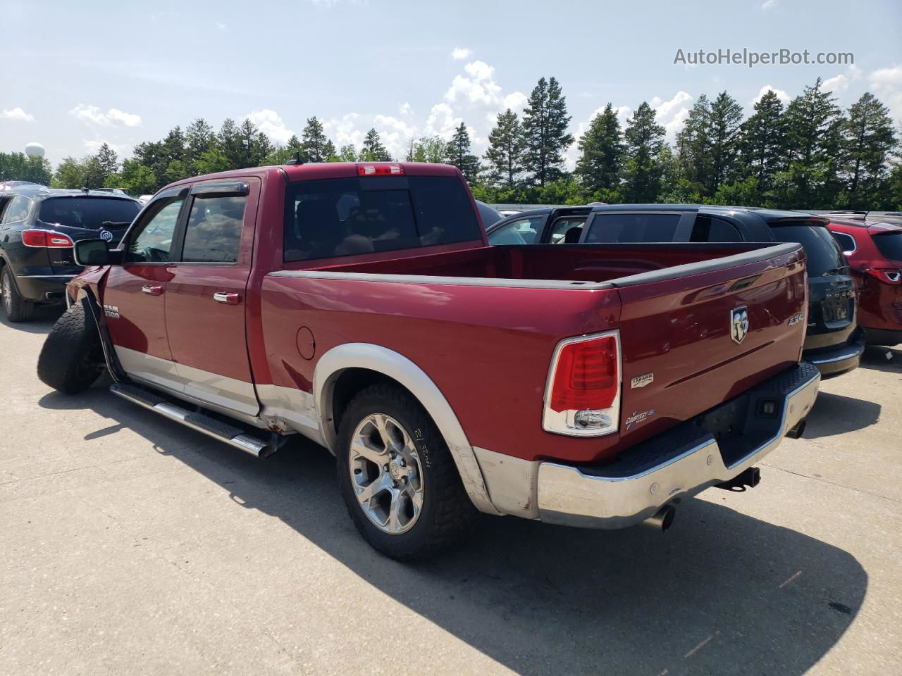 2014 Ram 1500 Laramie Бордовый vin: 1C6RR7VT6ES124768