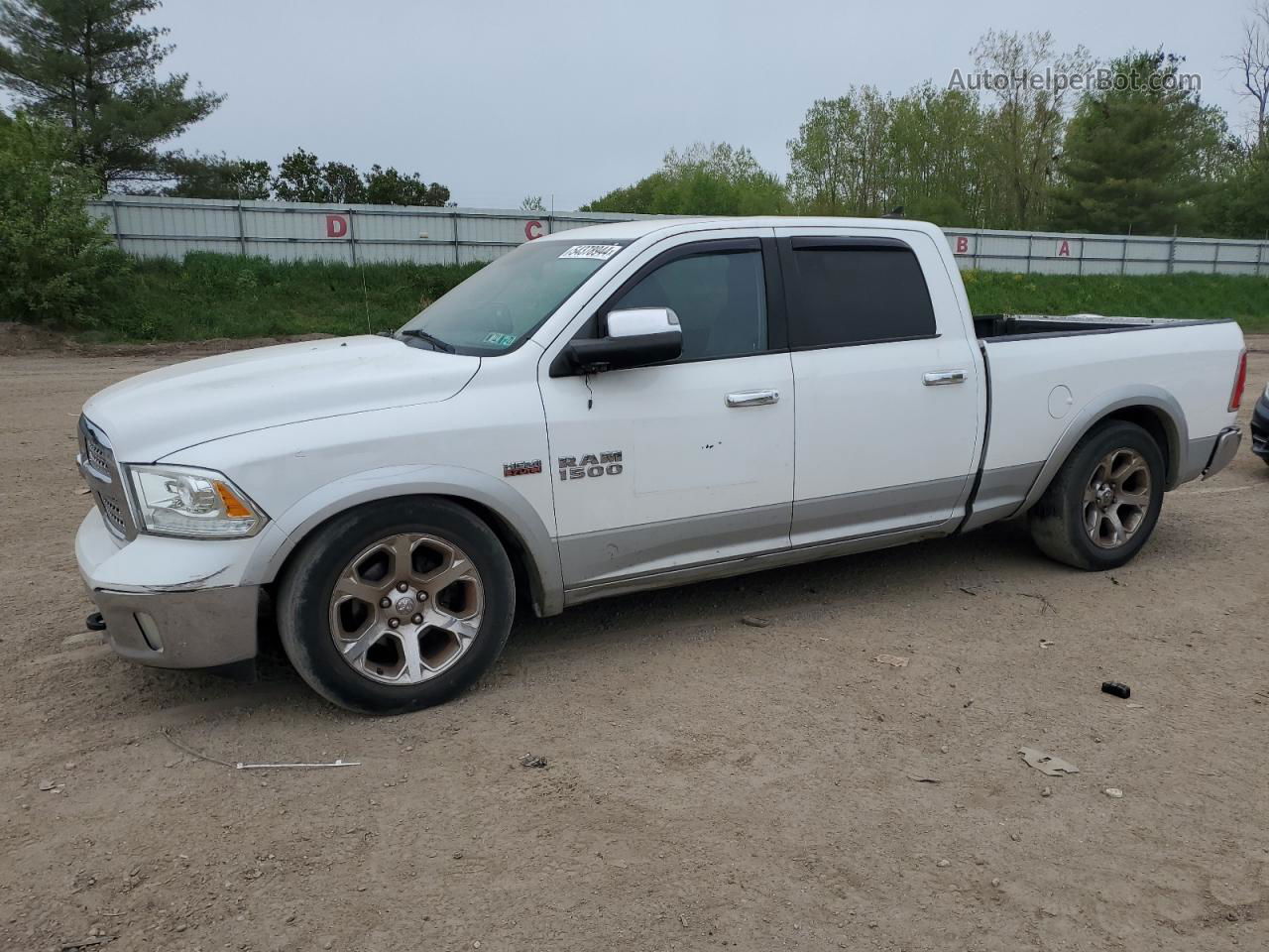 2014 Ram 1500 Laramie Белый vin: 1C6RR7VT6ES273357