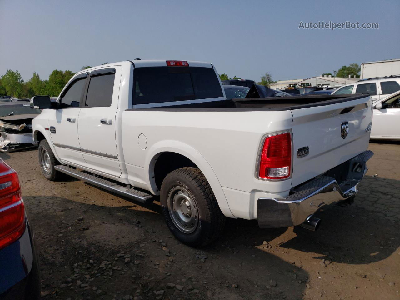 2014 Ram 1500 Longhorn White vin: 1C6RR7WM7ES421541