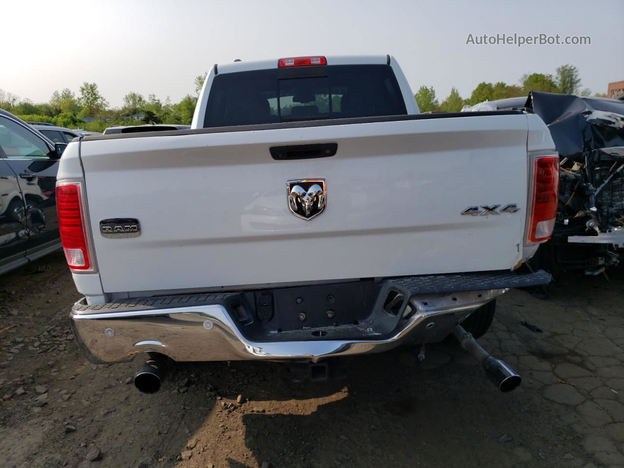 2014 Ram 1500 Longhorn White vin: 1C6RR7WM7ES421541