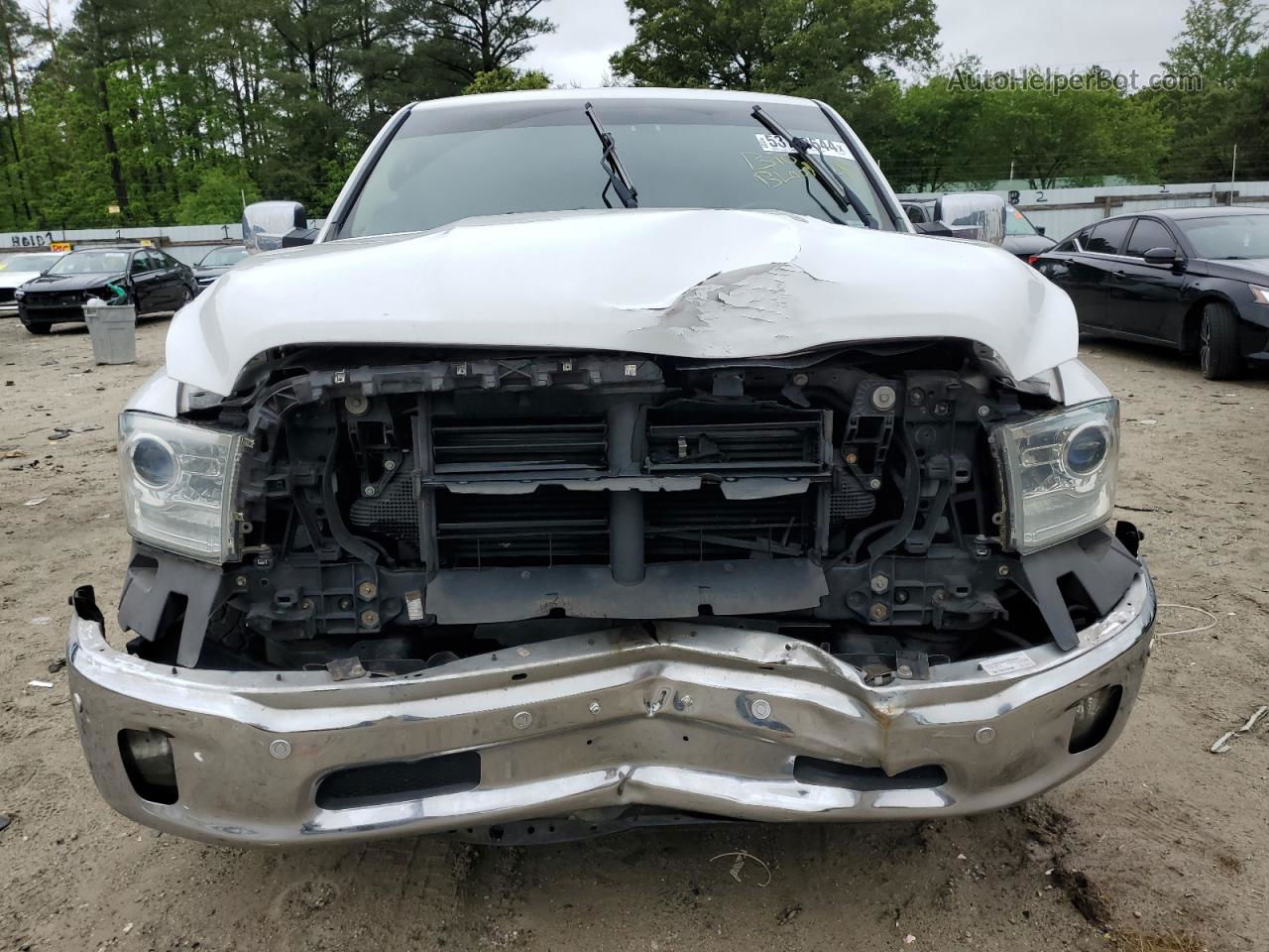 2014 Ram 1500 Longhorn White vin: 1C6RR7WM9ES428328