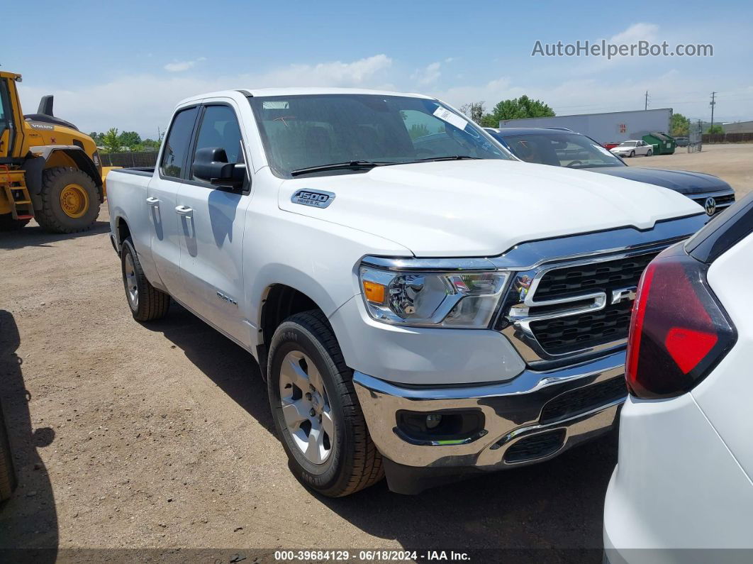 2022 Ram 1500 Lone Star Quad Cab 4x2 6'4 Box White vin: 1C6RREBT0NN273216