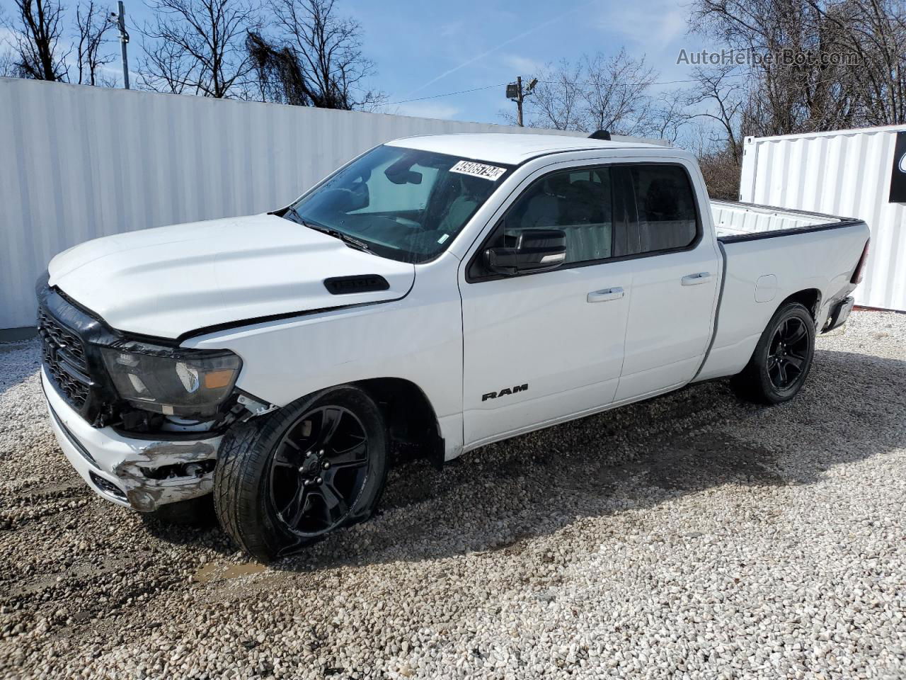 2022 Ram 1500 Big Horn/lone Star White vin: 1C6RREBT5NN202366