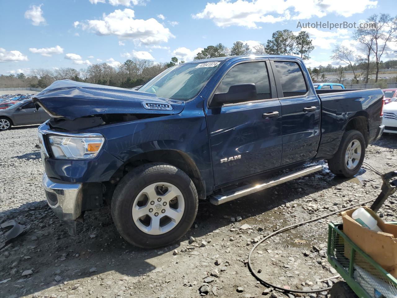 2019 Ram 1500 Tradesman Blue vin: 1C6RRECT1KN737950