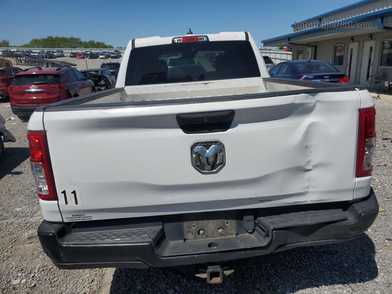 2019 Ram 1500 Tradesman White vin: 1C6RRECT3KN705209