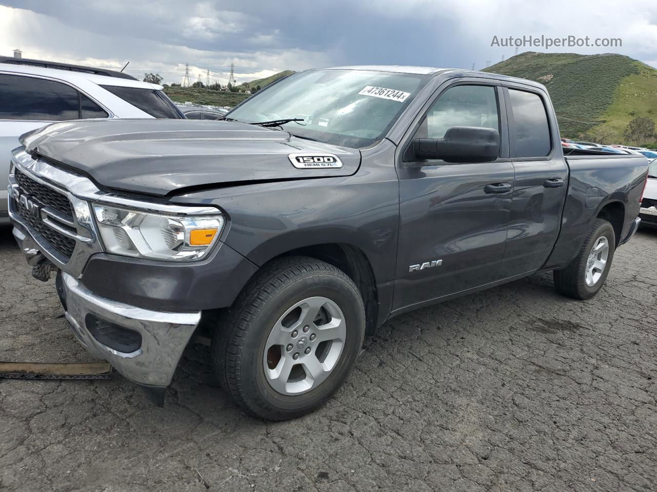 2019 Ram 1500 Tradesman Gray vin: 1C6RRECT5KN604527