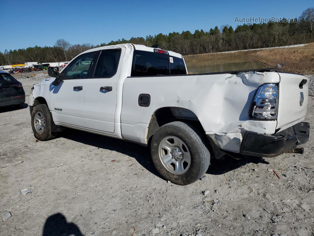 2019 Ram 1500 Tradesman White vin: 1C6RRECT6KN664221