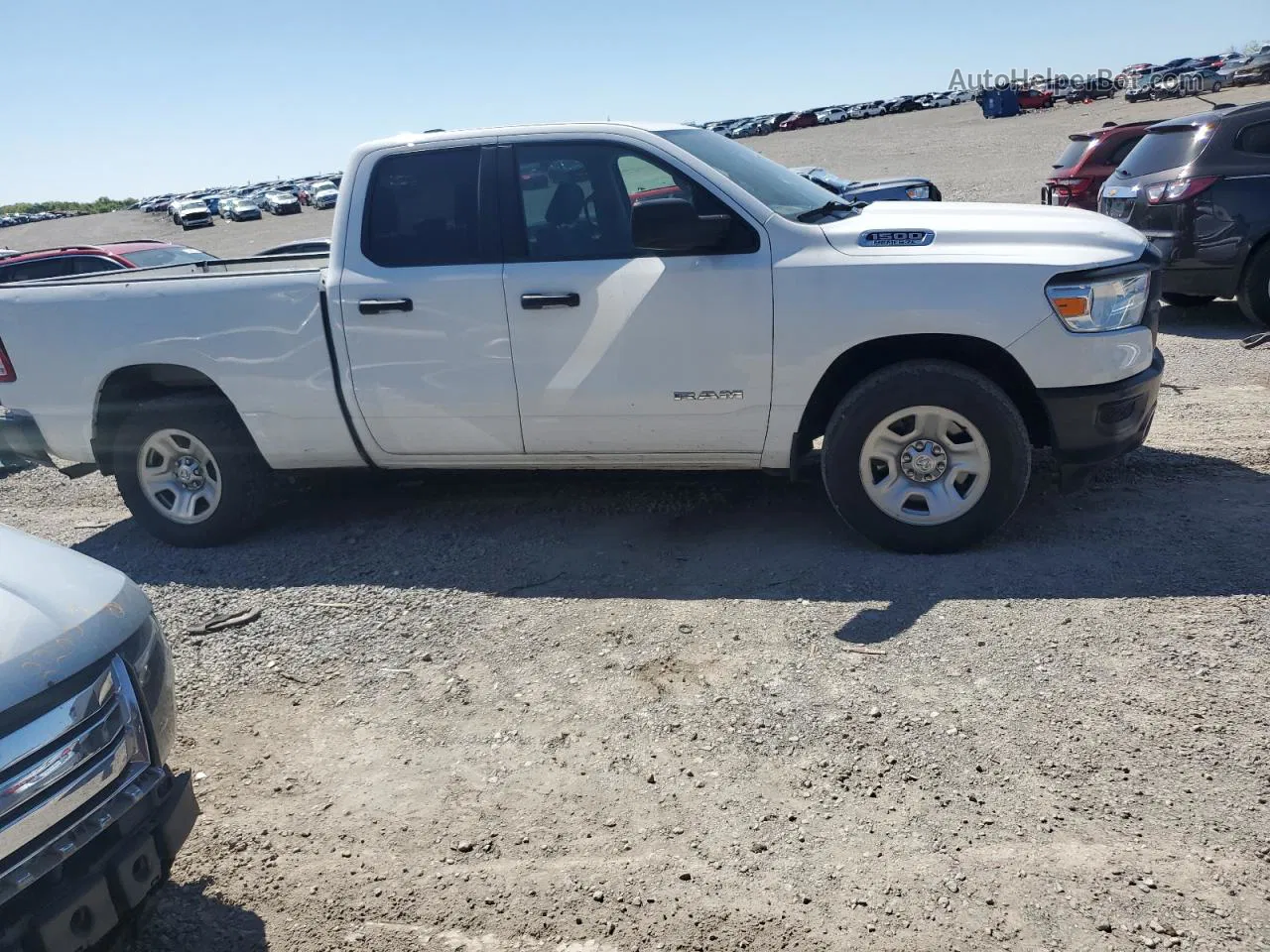 2019 Ram 1500 Tradesman White vin: 1C6RRECT6KN667426