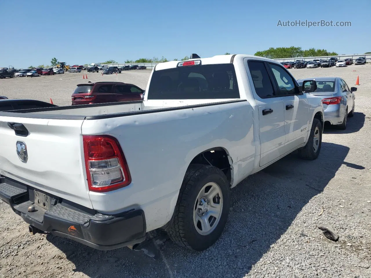 2019 Ram 1500 Tradesman White vin: 1C6RRECT6KN667426