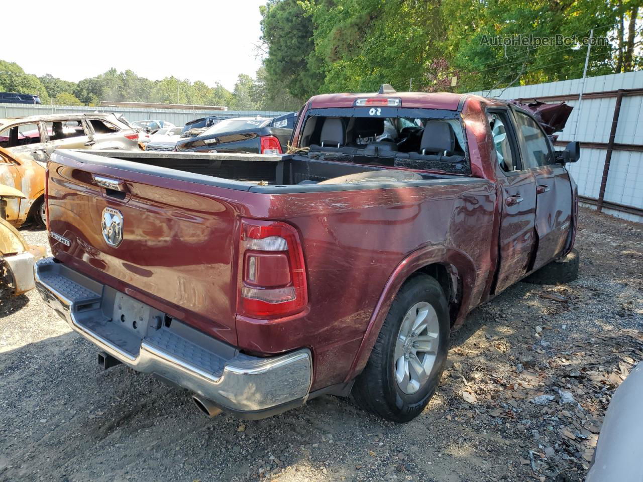 2020 Ram 1500 Laramie Бордовый vin: 1C6RREDT7LN294753