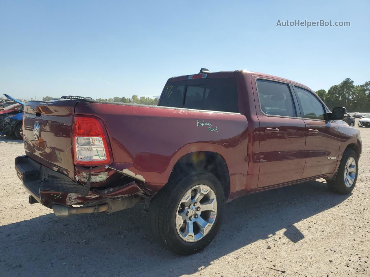 2019 Ram 1500 Big Horn/lone Star Бордовый vin: 1C6RREFT0KN684735