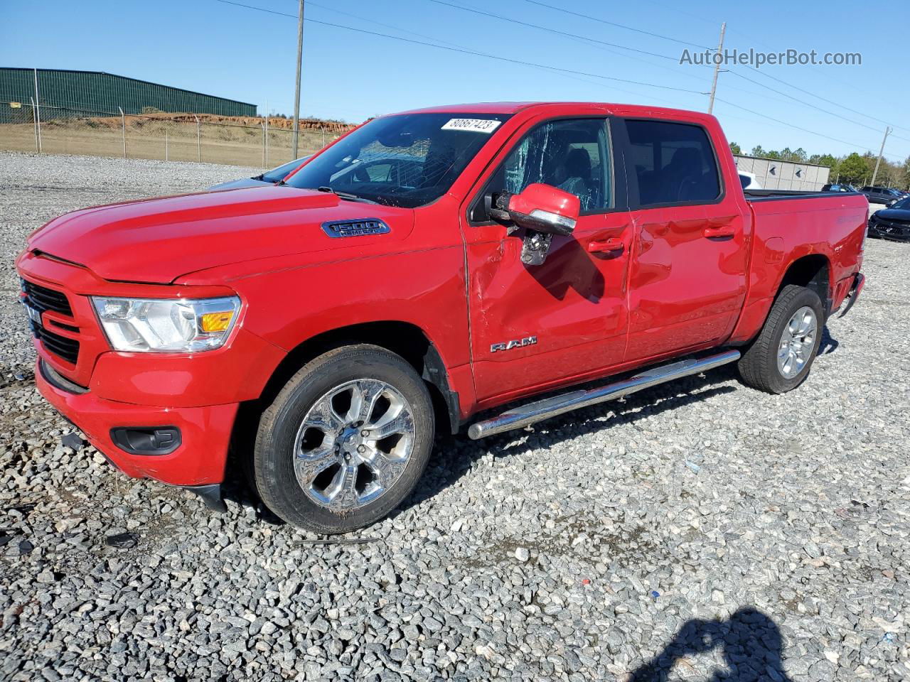 2020 Ram 1500 Big Horn/lone Star Красный vin: 1C6RREFT0LN158221